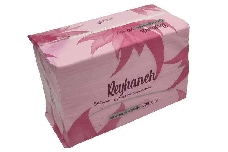 دستمال کاغذی نیم کیلویی ریحانه (6 عددی)
